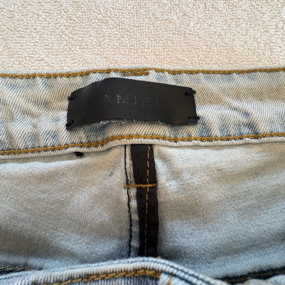 Amiri Grateful Dead Dancing Bears Light Wash Distressed Jeans Size 29 - Picture 9 of 16